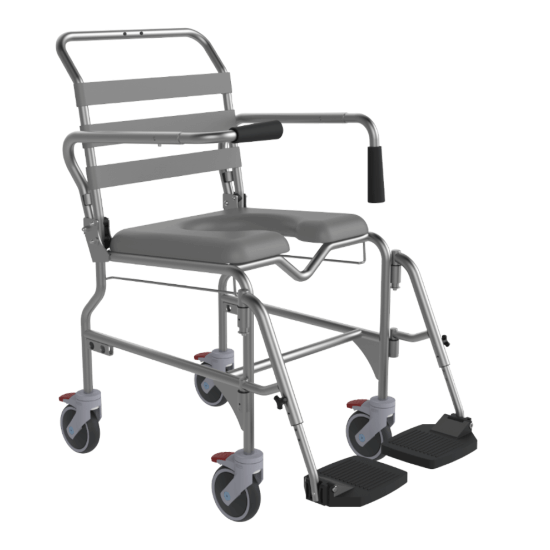 Aspire 18" Swing Away Footrest Shower Commode